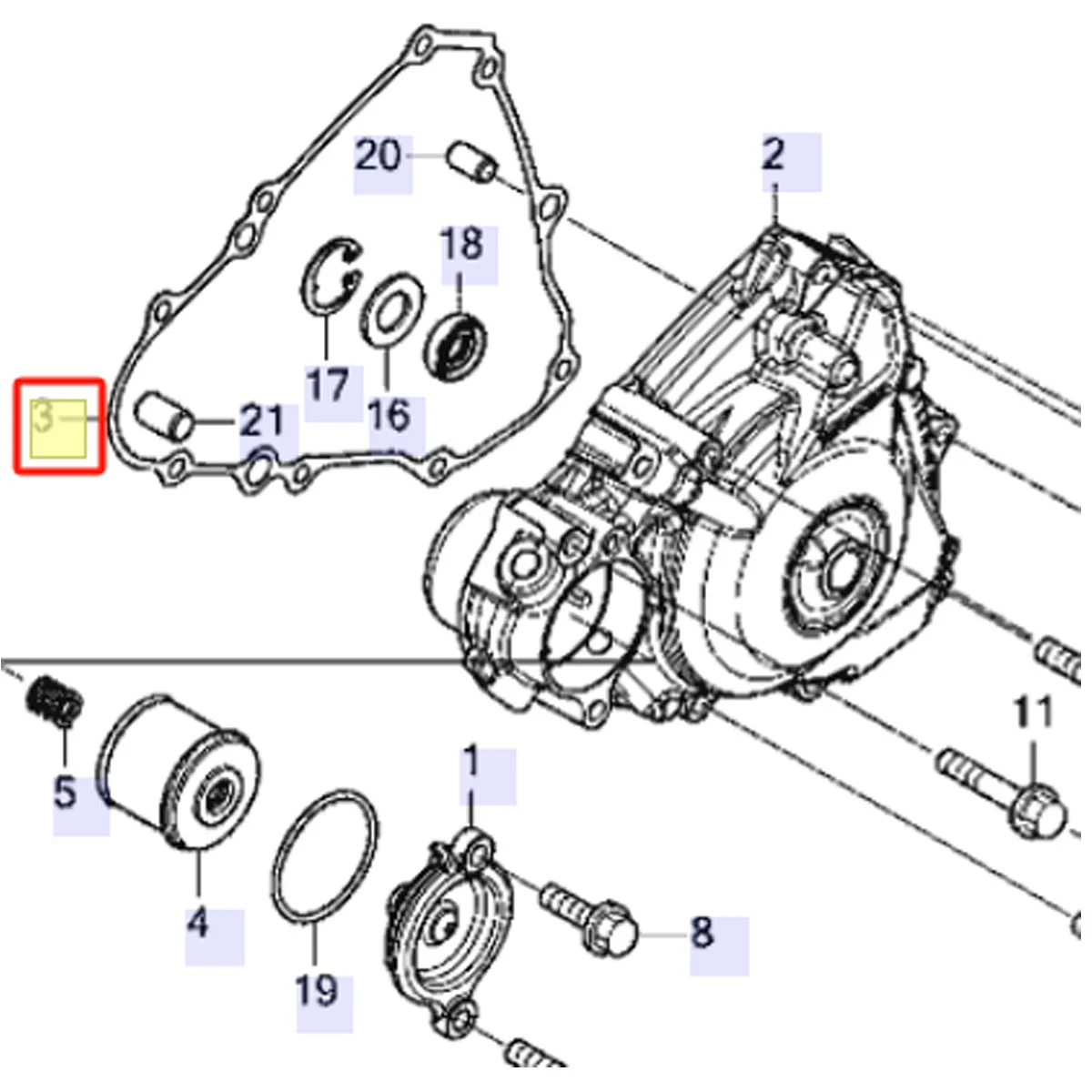 OZOEMPT GASKET, L. COVER Alternator For CRF450R CRF450RX 17-24  CRF450L 19-20 CRF450RW 23-24 Replace OEM:   11395-MKE-A01 image 2
