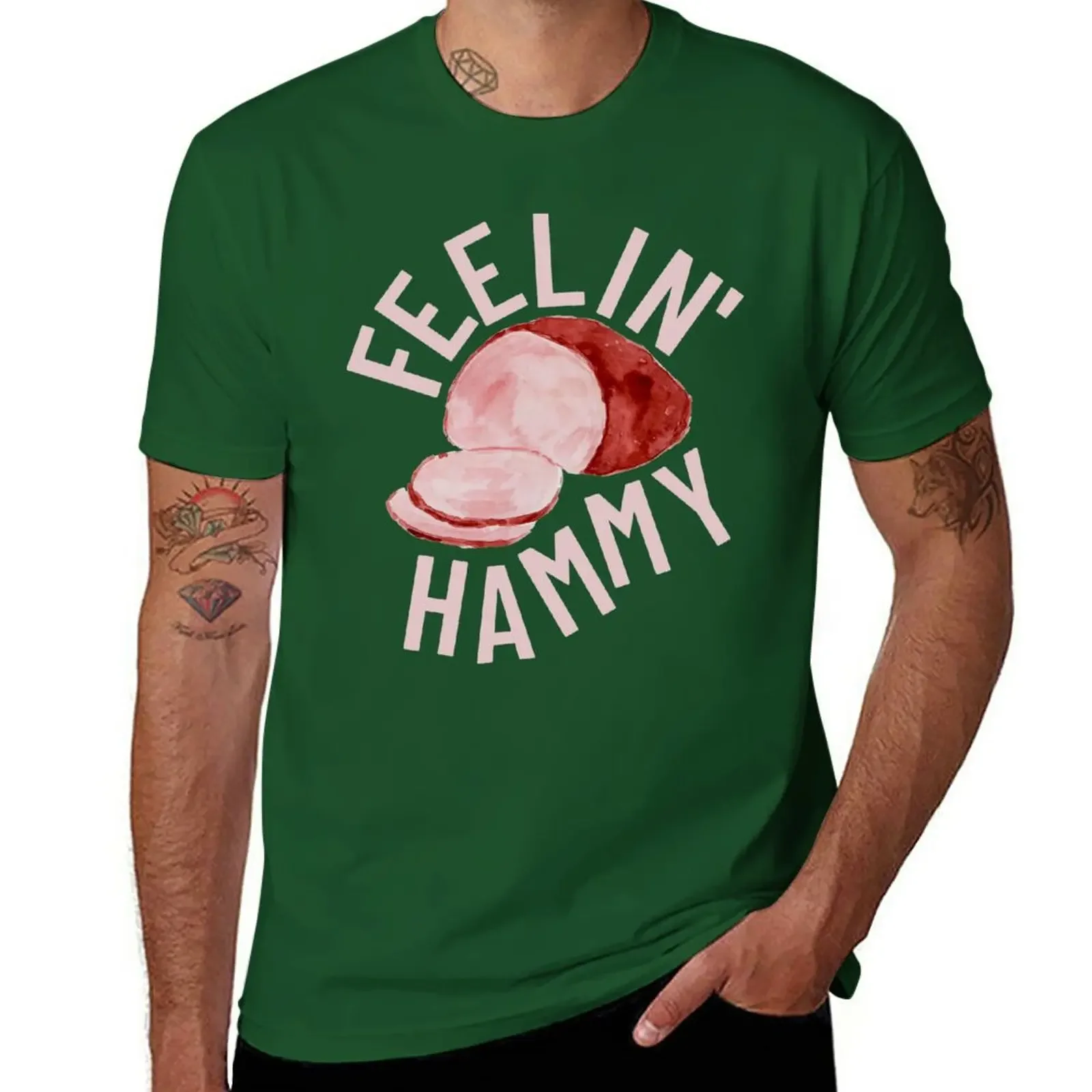 Feelin' Hammy Thanksgiving Christmas Ham Lovers Gift T-Shirt black t shirt vintage clothes oversized men Male fashion Hot Sale