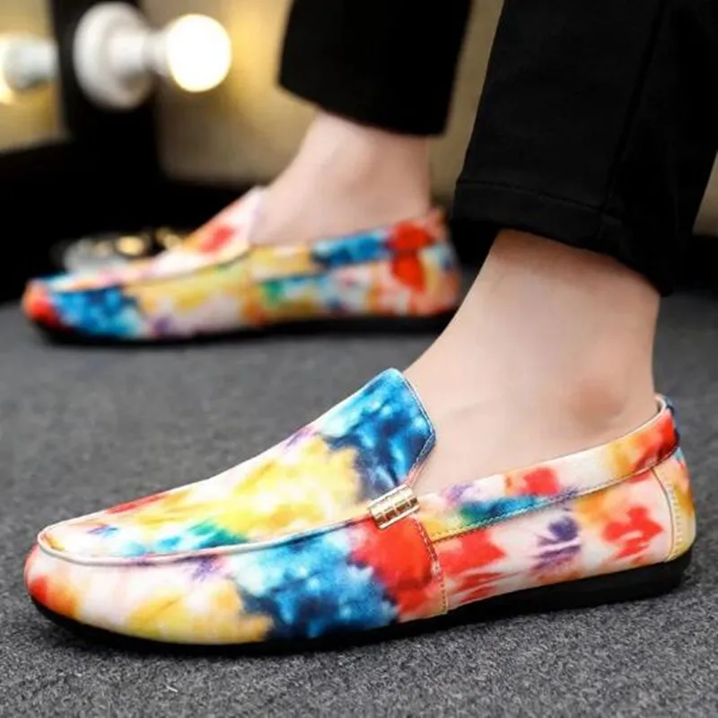 NEW Fashion Men Casual Shoes Breathable Slip on Walking Running Sneakers Non-slip Flats Lightweight Sport Shoes Driving Loafers
