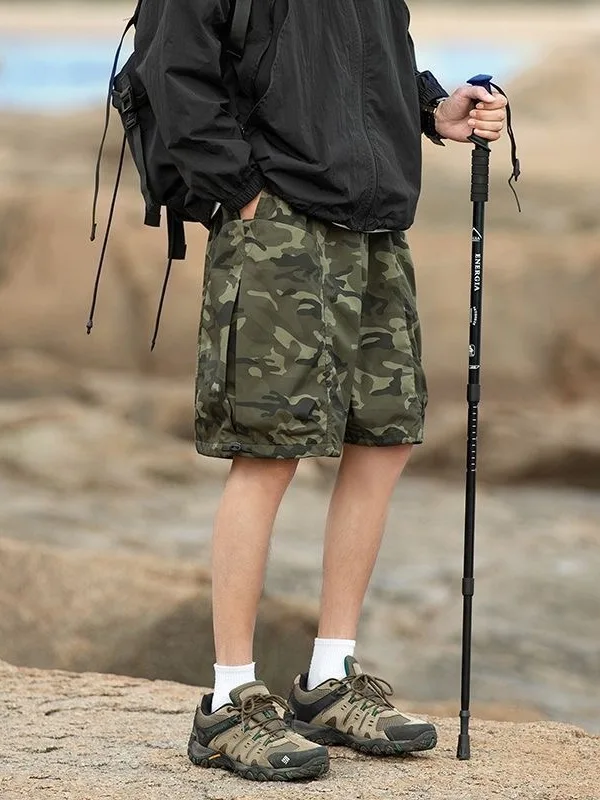 

Camouflage Wide Leg Pants Men's Summer American Sle Five-Quarter Straight Cut Loose Workwear orts Qui Dry Trendy orts