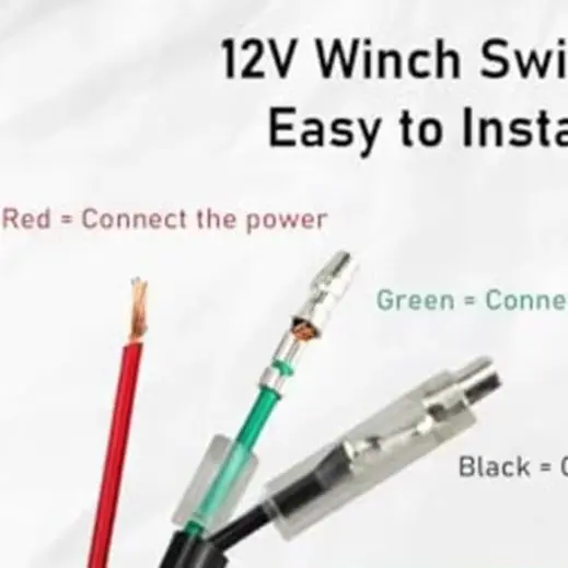 Winch Switch With Mounting Bracket Winch Control Rocker Thumb Switch For Compatible With Most 12V For ATV UTV Winch Relays
