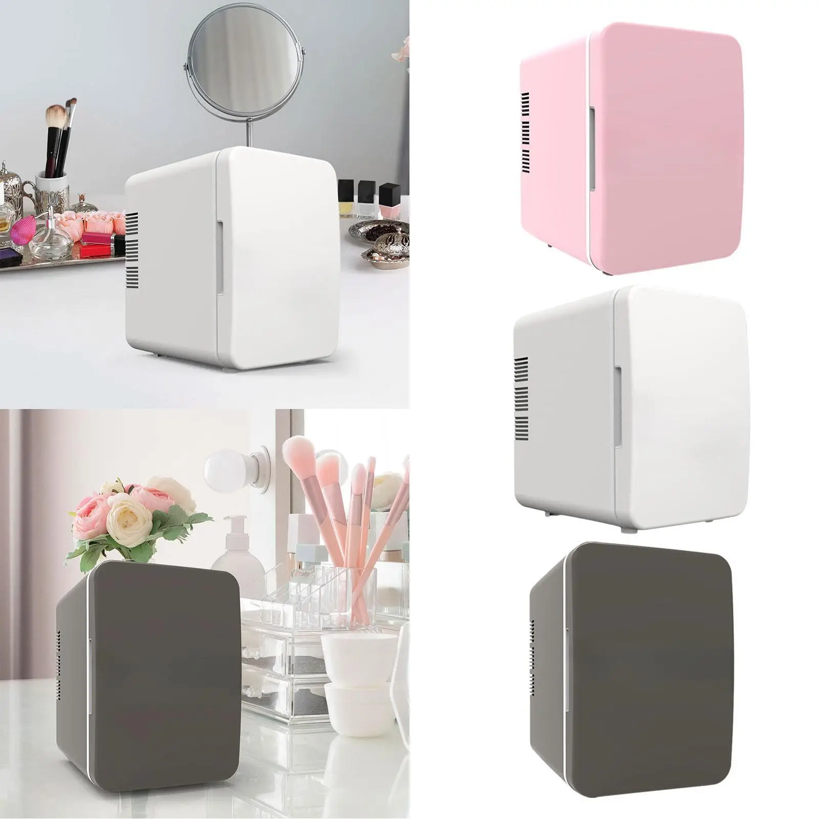 4L Mini Fridge Compact Refrigerator Thermoelectric Cooler and Warmer for Desktop Living Room Divers Apartment Vehicle Fridge