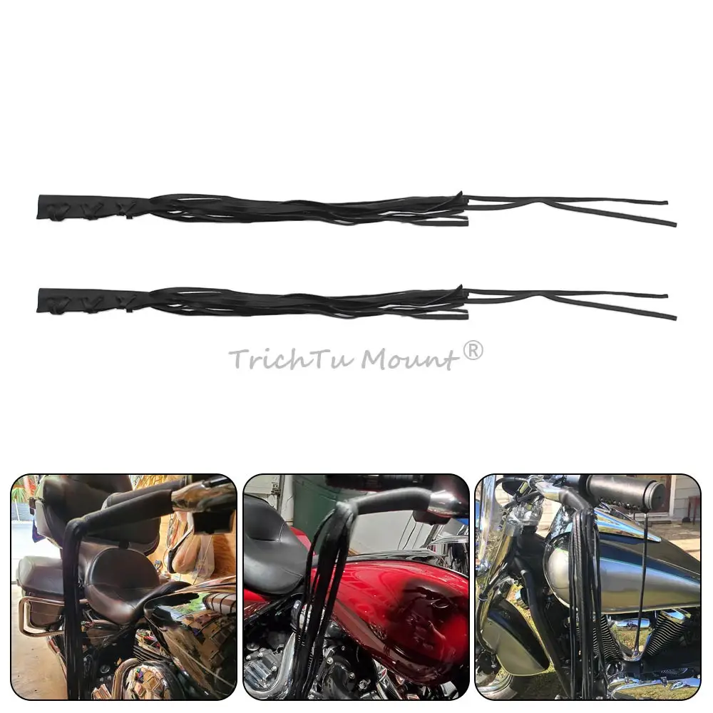 Cubierta de palanca de freno de manillar de motocicleta, borla de agarre de flecos para Harley Honda Yamaha Cafe Racer Chopper Bob Scrambler R9T Universal