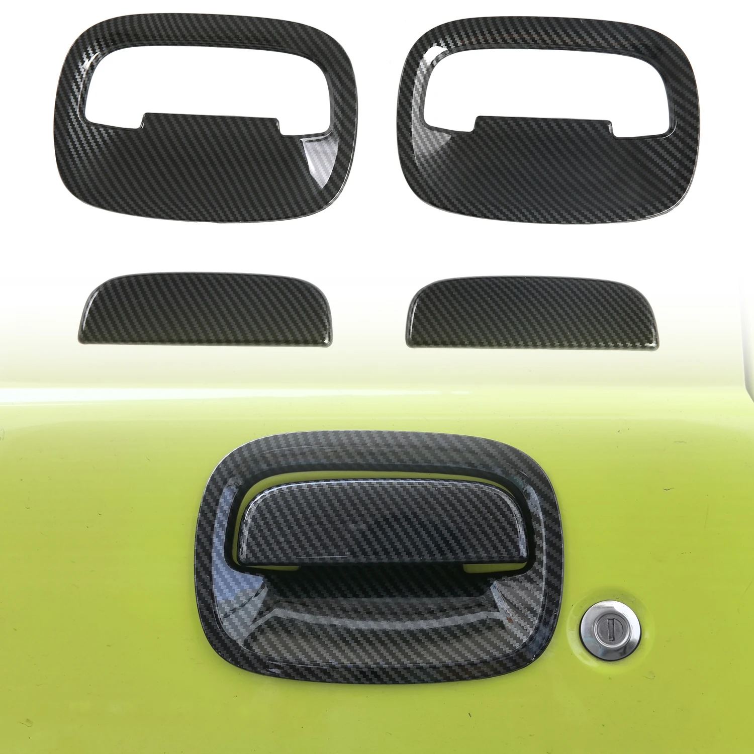 

For Suzuki Jimny 2019-2025 3-Door Car Door Handle & Bowl Cover Set 4 Pieces