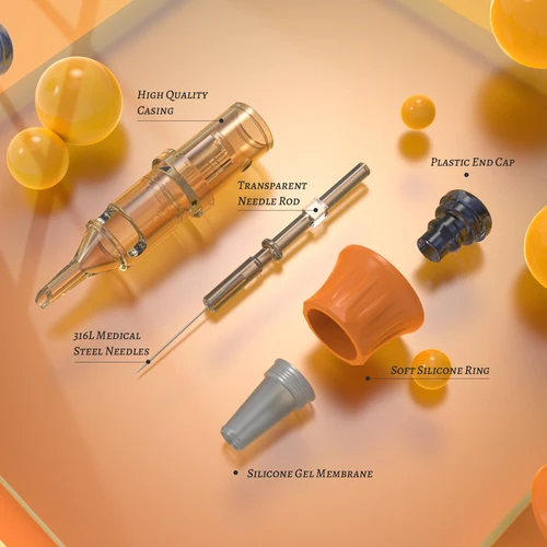 Imagen 2 del producto YILONG-cartuchos de tatuaje desechables, aguja de 50/20/10 piezas, RM/RL/M1/RS, diámetro de 0,35 MM, para máquina de tatuaje