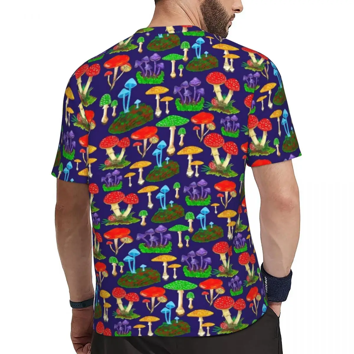 Mushroom Foray T Shirt Colorful Mushrooms Trendy Cool Sportswear T-Shirts Short Sleeve Breathable Tops Summer Y2K Oversize Tees