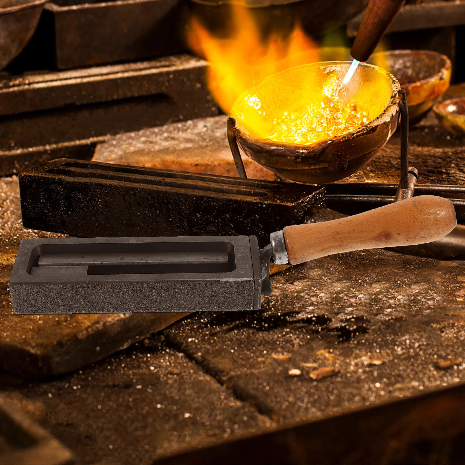 

Strip Style Iron Ingot Mold for Gold Silver Refining Melting Casting Jewelry Fabrication Foundry Metalworking Industrial