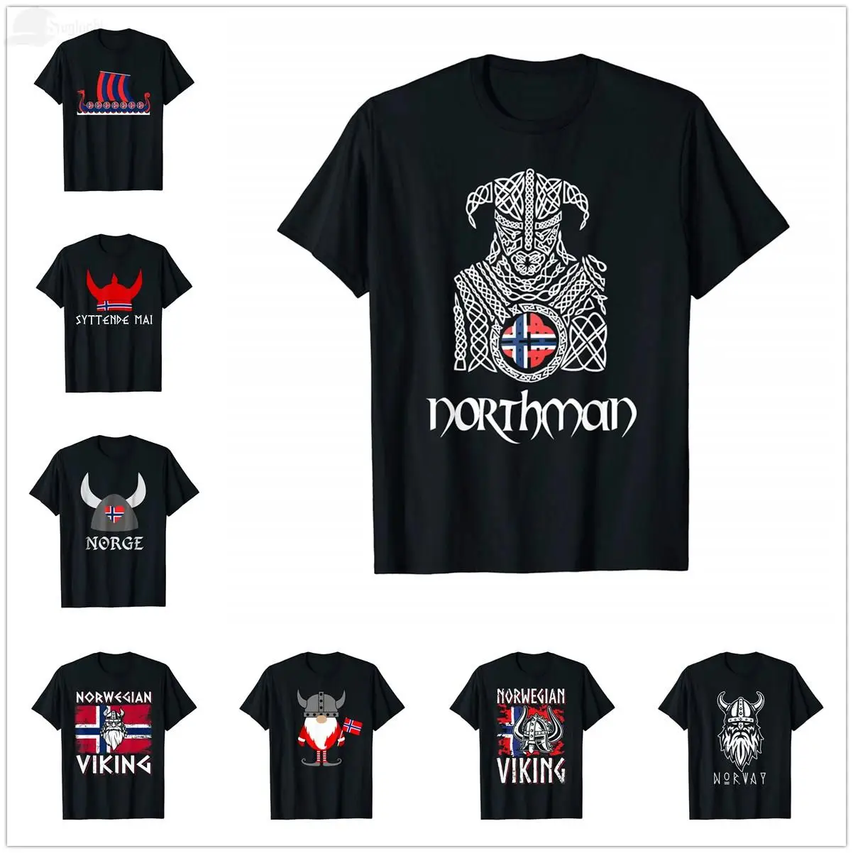 100% Cotton Norway Viking Northman Flag T-Shirt For Men Women T Shirt Tops Tees For Gift