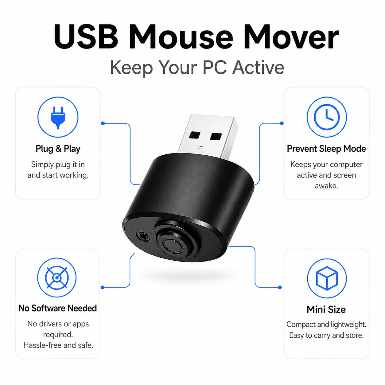 Dispositif anti-sommeil pour s - Auto Mouse Mover avis et prix