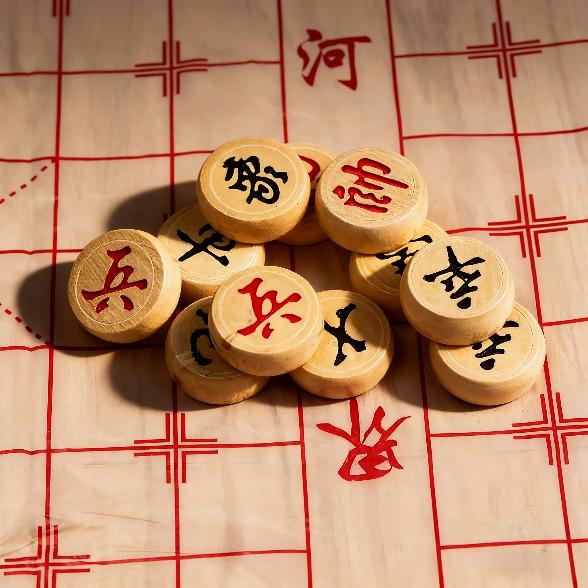 Portable Wooden Chinese Xiangqi Chess Set Traditional Board Game Educational Strategy Puzzle Toy Competition Gift for Kid Adults
