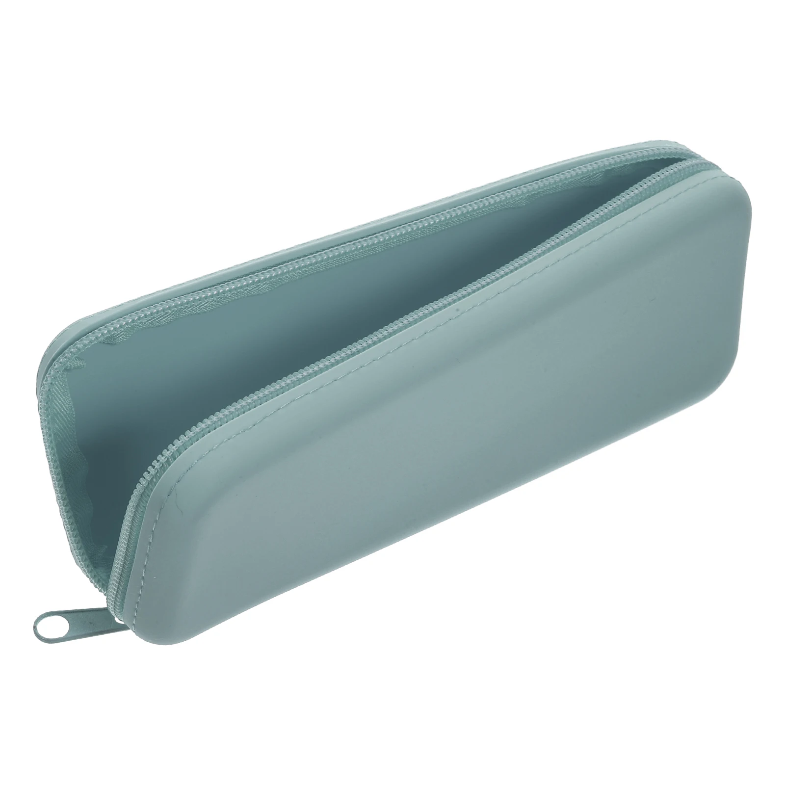 

Silicone Pencil Case Large Capacity Zipper Stationery Bag Portable Grey Pen Pouch for Students Kids School Storage Solution