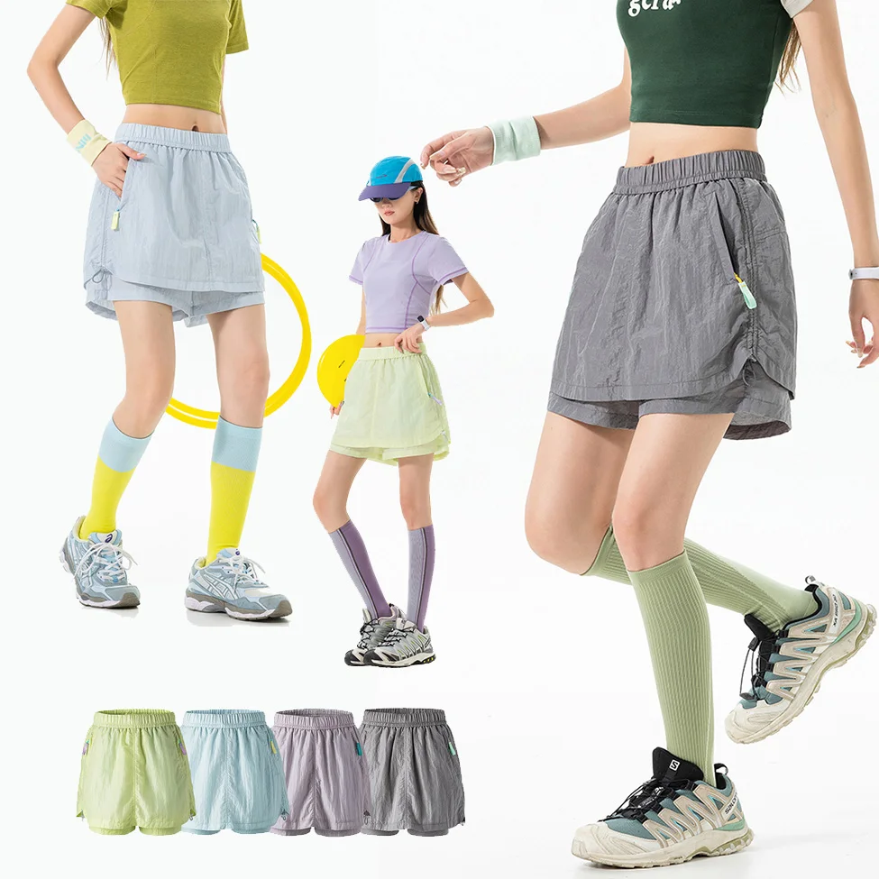Sweet Girl Streetwear Y2k Skirts Shorts Women Summer Outdoor Hiking Lightweight Quick Dry Casual Sport Cargo Shorts Skirts