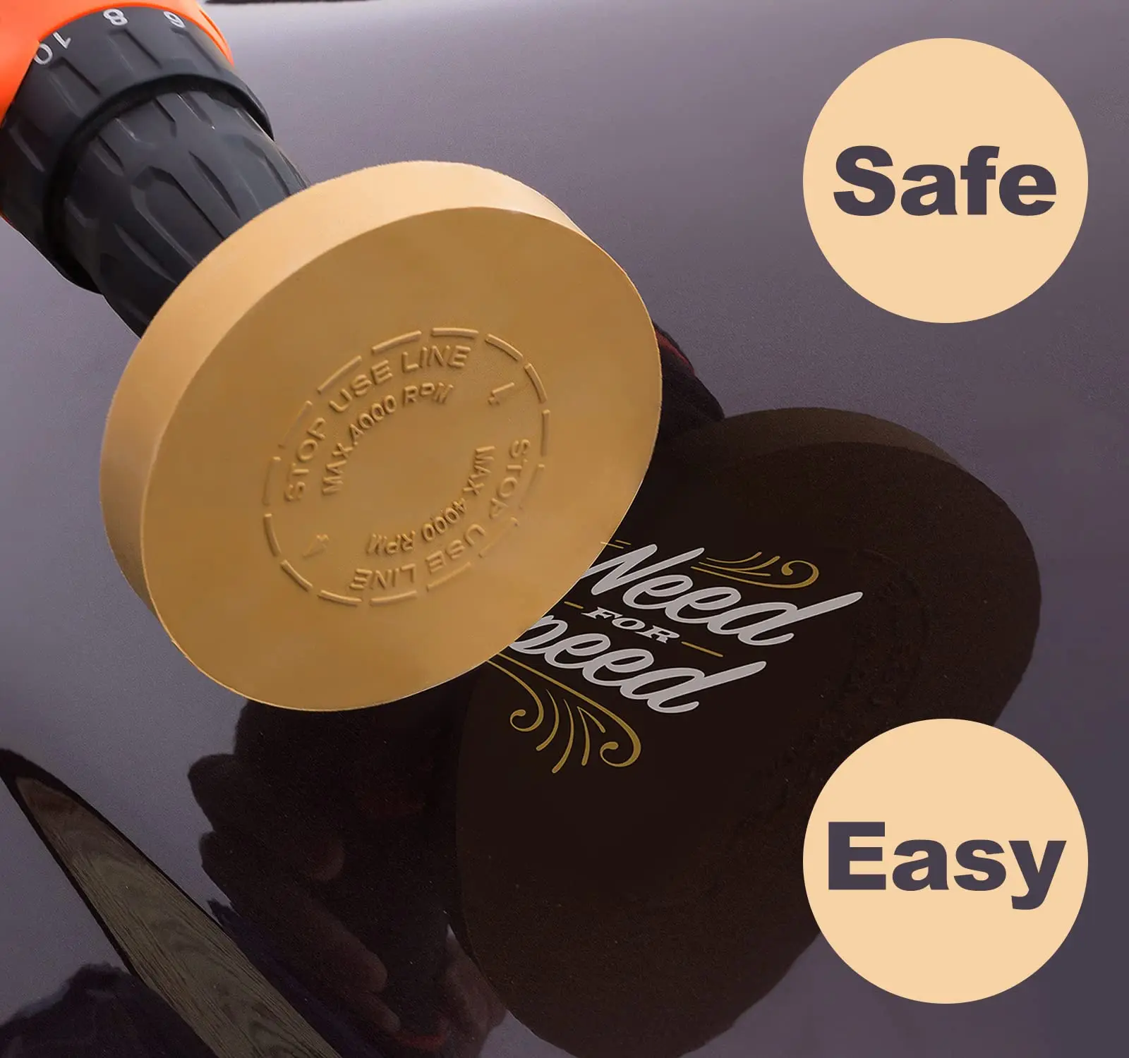 Car Decal Eraser Wheel Pin Stripe Removal Tool  Rubber Wheel with Adapter  Removes Vinyl Decals Graphics & Double Faced Tape image 4