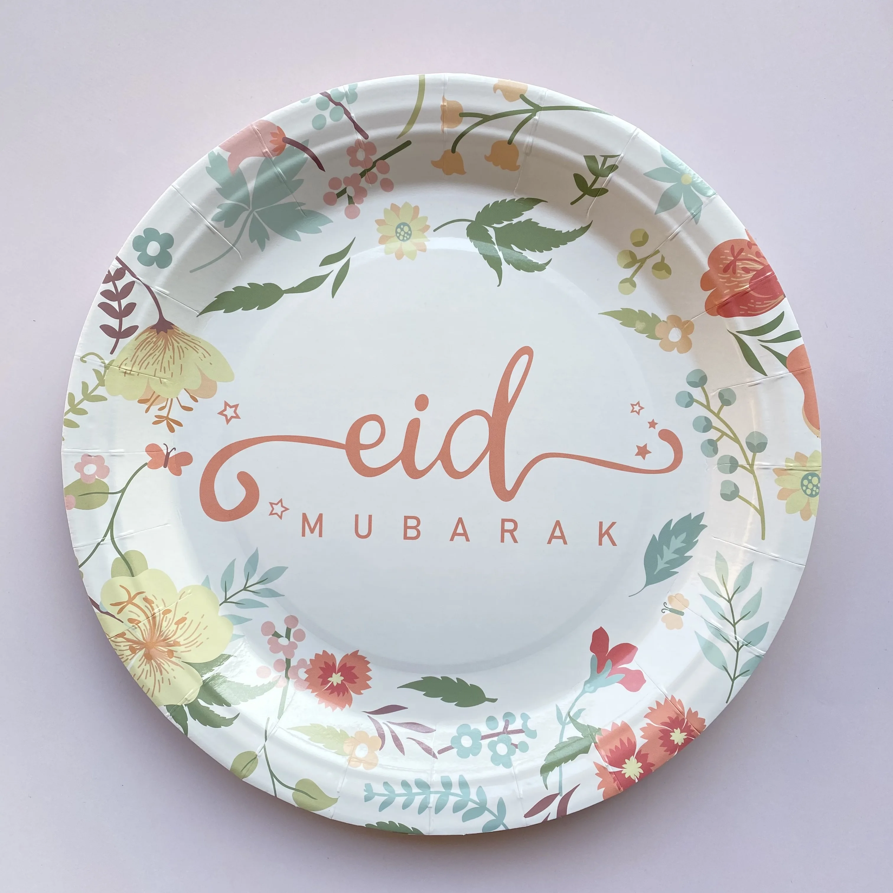 Eid Mubarak Disposable Tableware Ramadan Decoration Plate Cup Islamic Muslim Party Ramadan Kareem Eid AL Adha Decor For Home