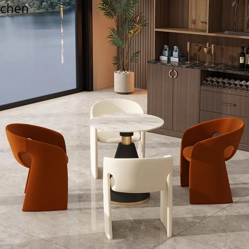 HXL طاولة المفاوضات وكرسي مجموعة استقبال اجتماع مقهى طاولة الشاي الحجرية #2