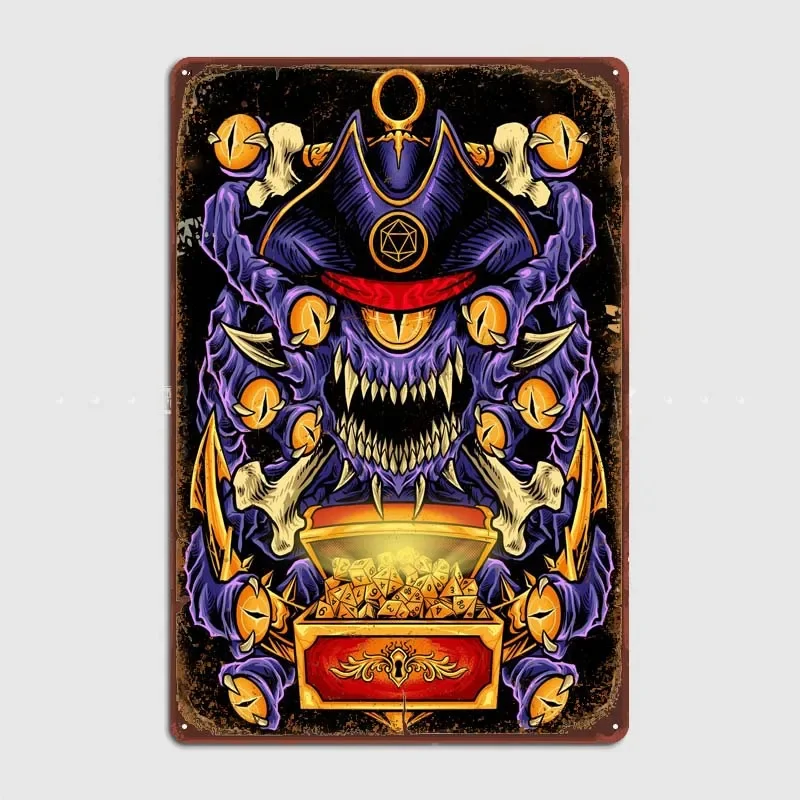 Pirates Beholder Gamer Room Decoration Retro Metal Tin Signs for Bar Garage Coffee Bar Wall Decoration Art of Murals House Decor