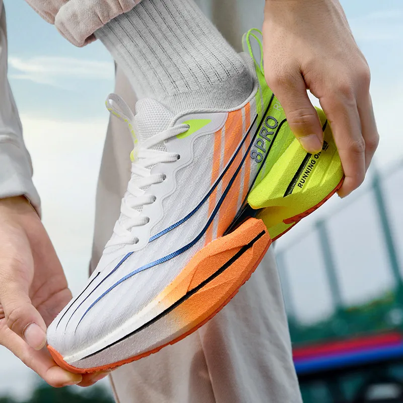 2024 Winter New Men Running Shoes Breathable Popcorn Shoes Height Increasing Unisex Running Sneakers Outdoors Jogging Trainers