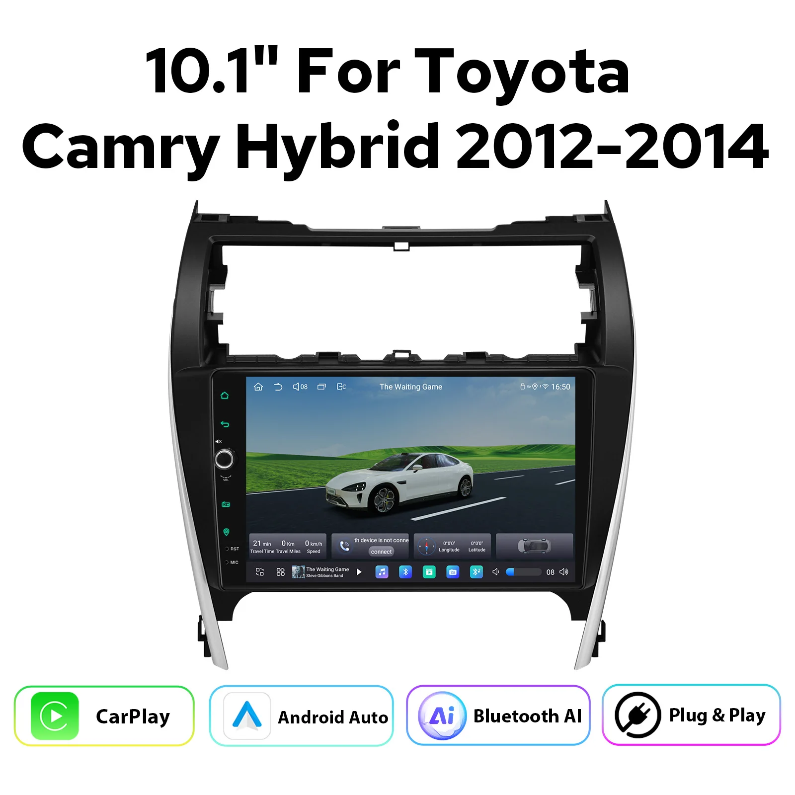 JOYING Android Car Stereo for Toyota Camry Hybrid 2012 2013 2014 CarPlay &Android Auto GPS Navi Plug & Play Head Unit XV50 AVV50