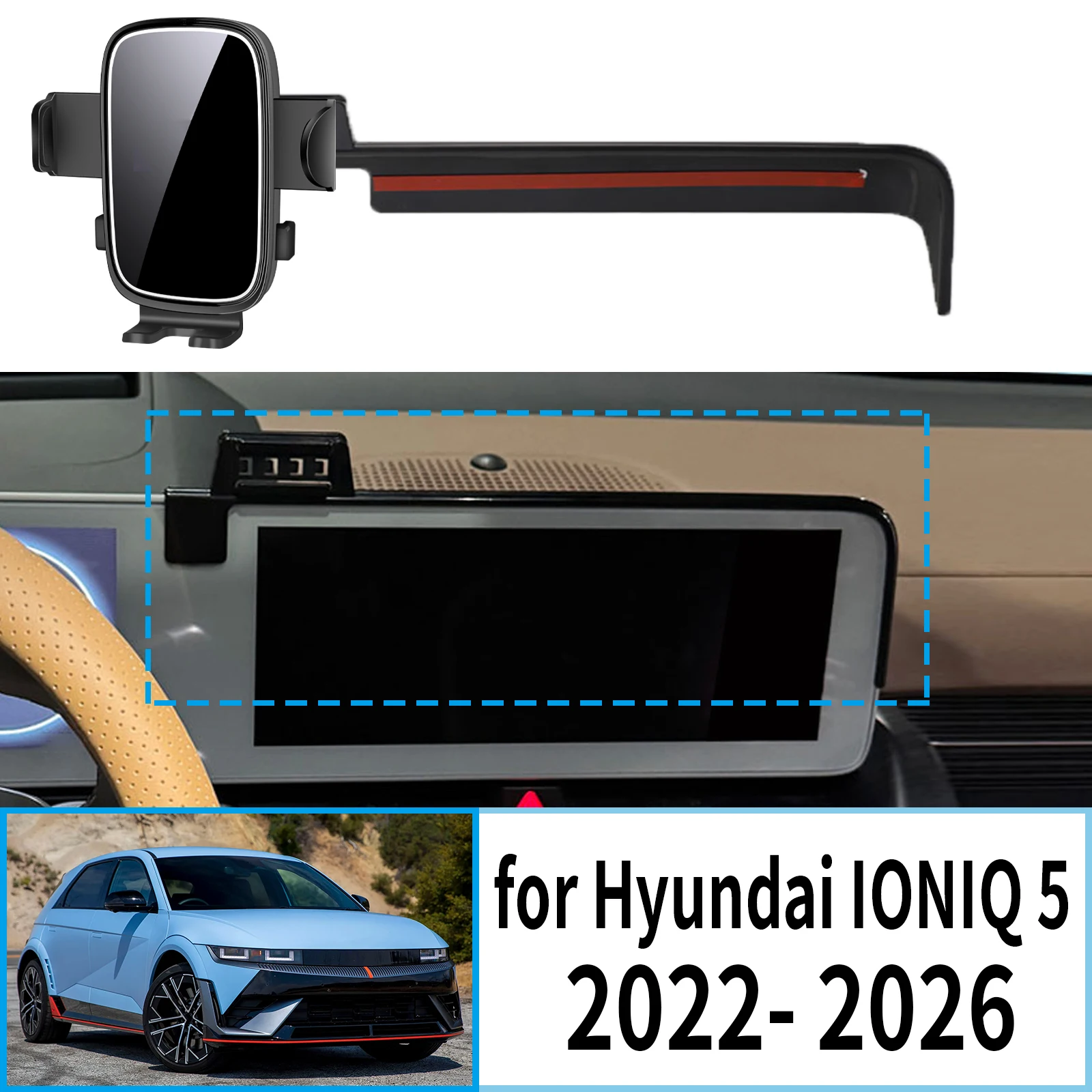 

for Hyundai IONIQ 5 2022 2023-2026 N-line ​​Car Phone Holder Mount Vehicle GPS Navigation Bracket Easy Installation Accessories