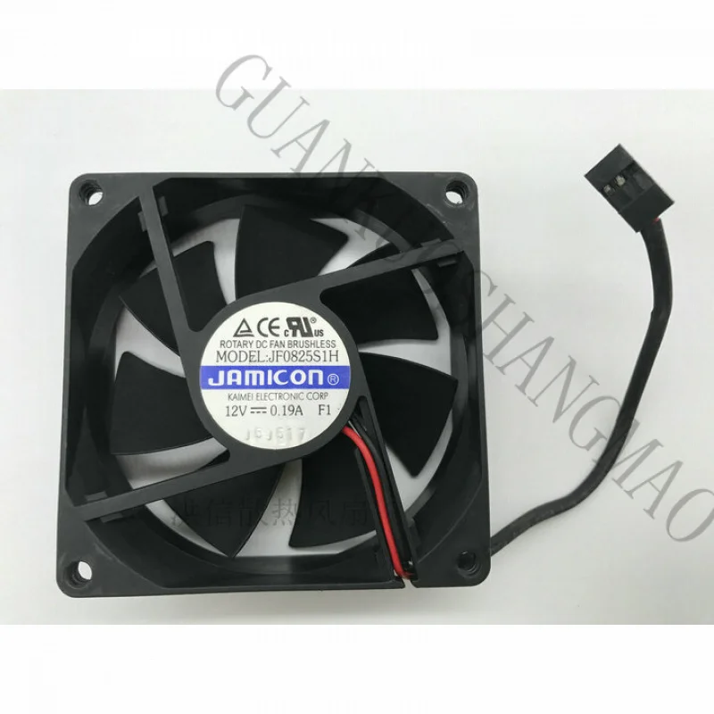HJY  1 PCS   JAMICON  Fan JF0825S1H  DC12V  0.19A  8025  8CM 2 wire 3 pin cooling fan