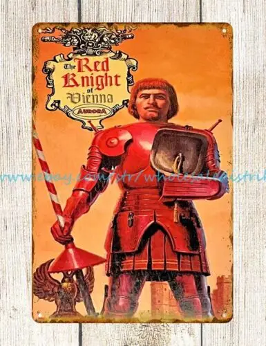 pop shop 1963 retrotoy model kit retro toy Red Knight of Vienna metal tin sign