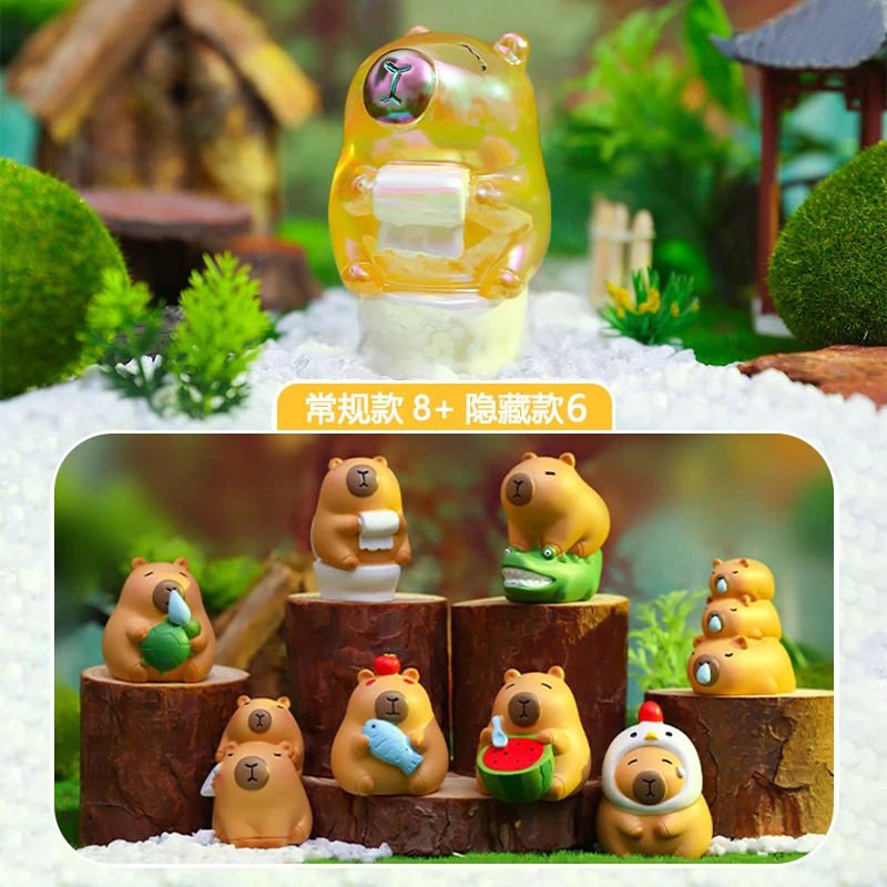 Capybara Series Small Sweet Bean Capybara Blind Box Figure Toys Surprise Box Anime Figures Doll