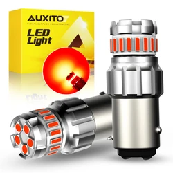 AUXITO 2Pcs 1157 LED Red White Amber P21/5W BAY15D LED Bulb Canbus Lamp Car Driving DRL Parking Position Brake Tail Lights 12V