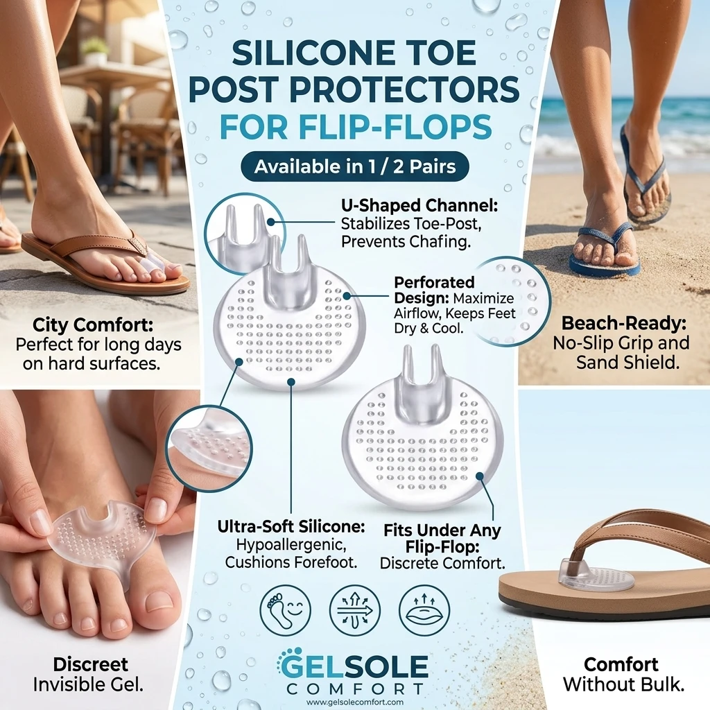 1/2pairs Soft Silicone Flip Gel Cushions Pads Toe Protectors Thong Sandal Flop Gel Inserts Guards Insoles Shoes Grip Pads