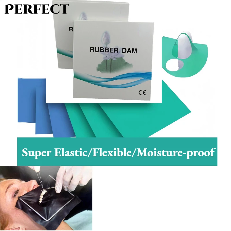 

Dental Natural Rubber Dam Sheet Disposable Rubber Latex Dam Teeth Whitening Non Sterile Oral Care Materials 5“x5” / 36pcs 6"x6"