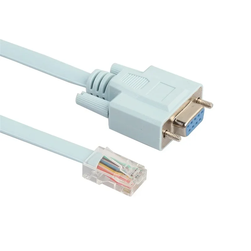 Kabel konsoli USB RJ45 Cat5 Ethernet do Rs232 DB9 Port COM Szeregowy żeński Rollover Routery Kabel adaptera sieciowego Niebieski