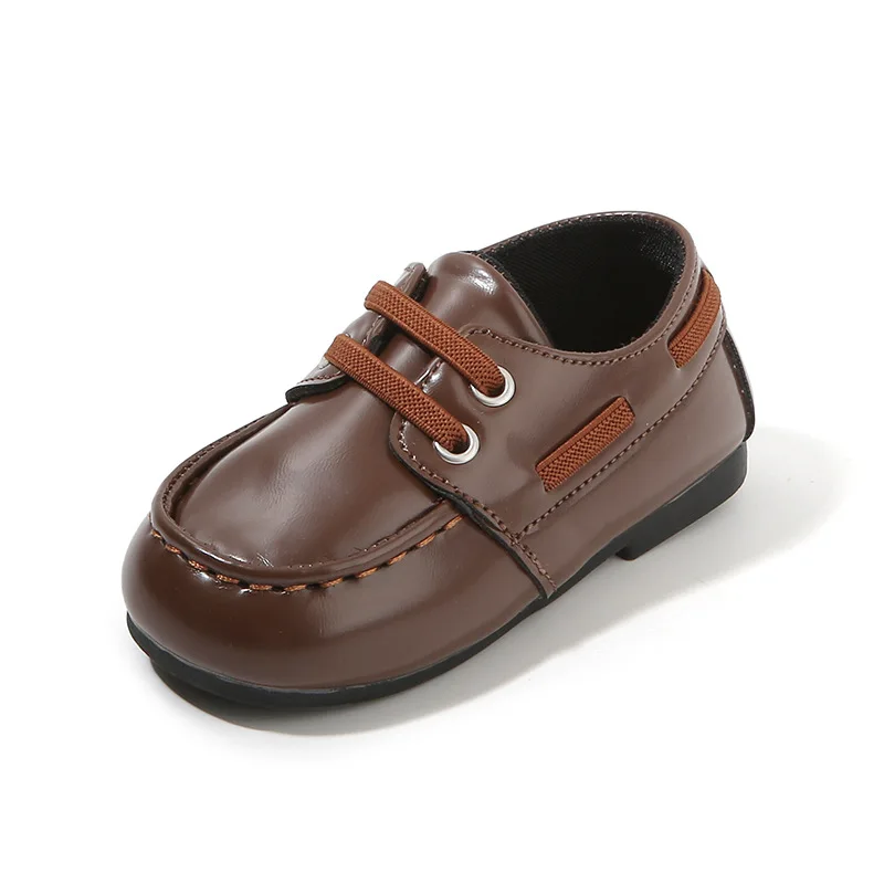 Child British Style Shoe 2026 New European Baby Soft Soled Board Shoe Casual Men Women Slip Comfortable Versatile Bean Loafer