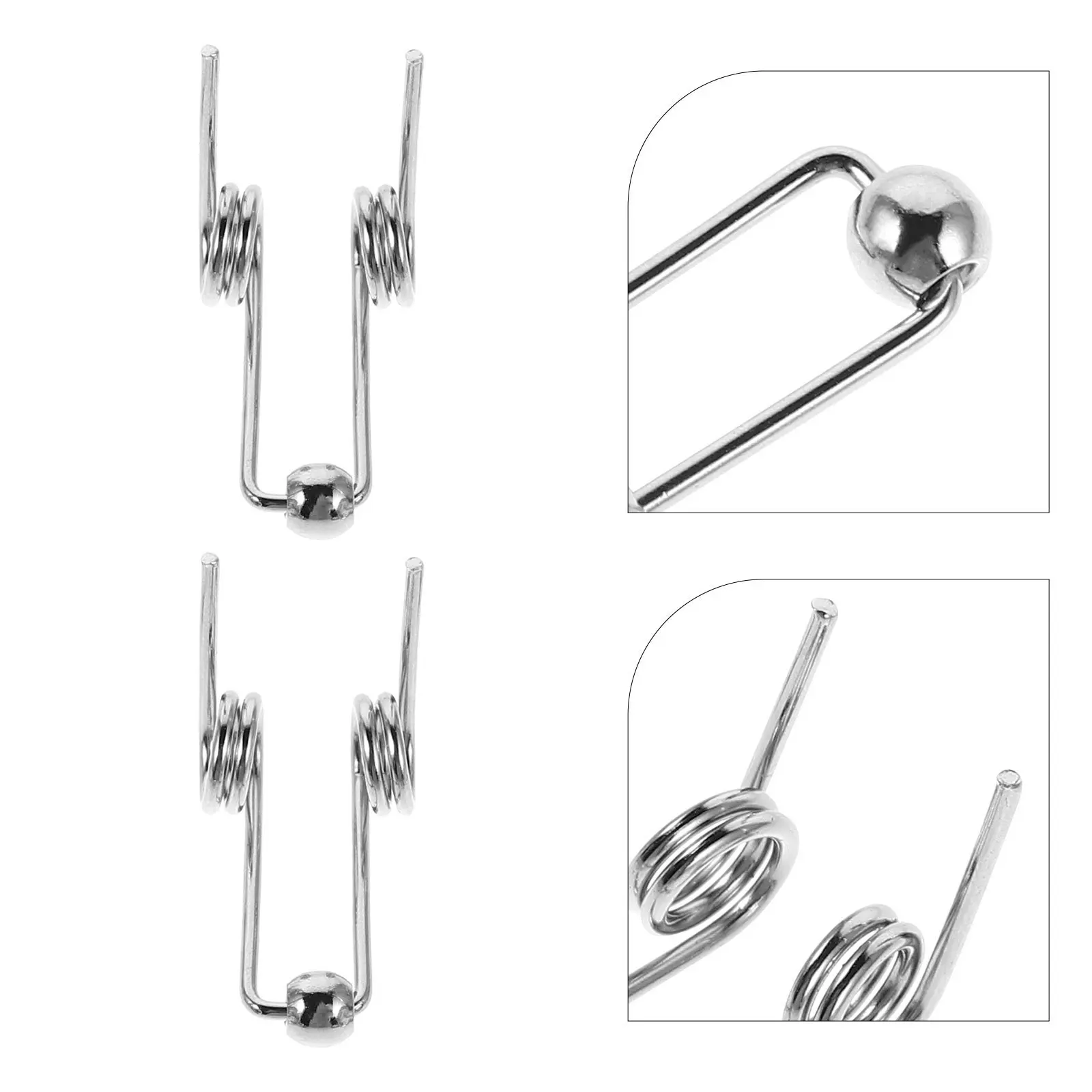 

6Pcs Hair Curling Torsion Springs Metal Replacement Double Spring 30Mm Curling Iron Parts Universal Compatible