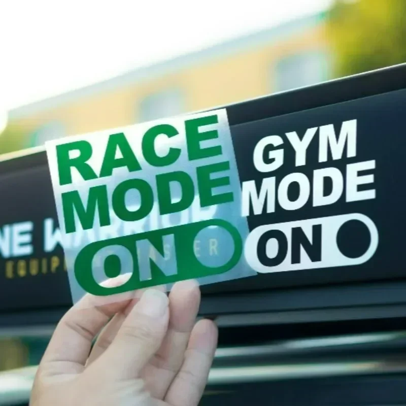 

Модная наклейка «Гоночный режим на», высококачественная, водонепроницаемая, отлично подходит для ноутбука с снаряжением, уникальная персонализированная наклейка для занятий спортом