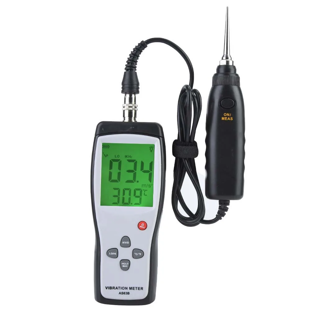 Trillingsanalysator Tester LCD-trillingstester Meter Vibrometer Gauge Analyzer Trillingstester AS63B Trillingsmeter Vibrometer