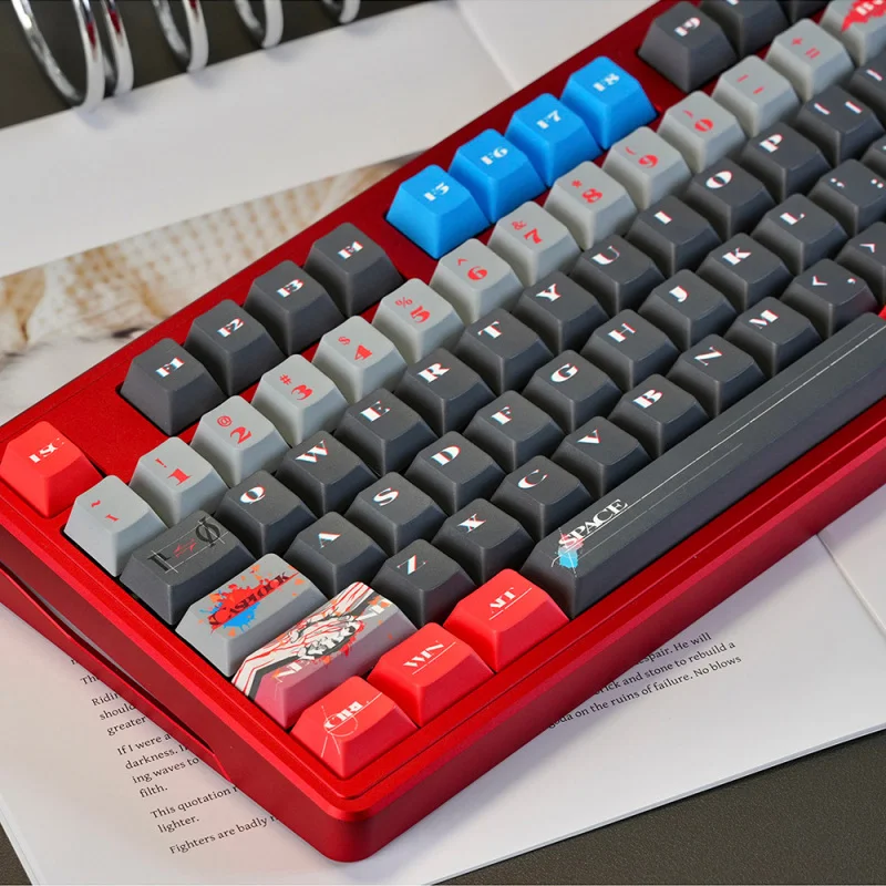 Game Custom Keycaps Set,Retro 130 Keys Cherry Profile PBT Dye Sublimation Key Caps For MX Switches Mechanical Keyboards 60% 75%