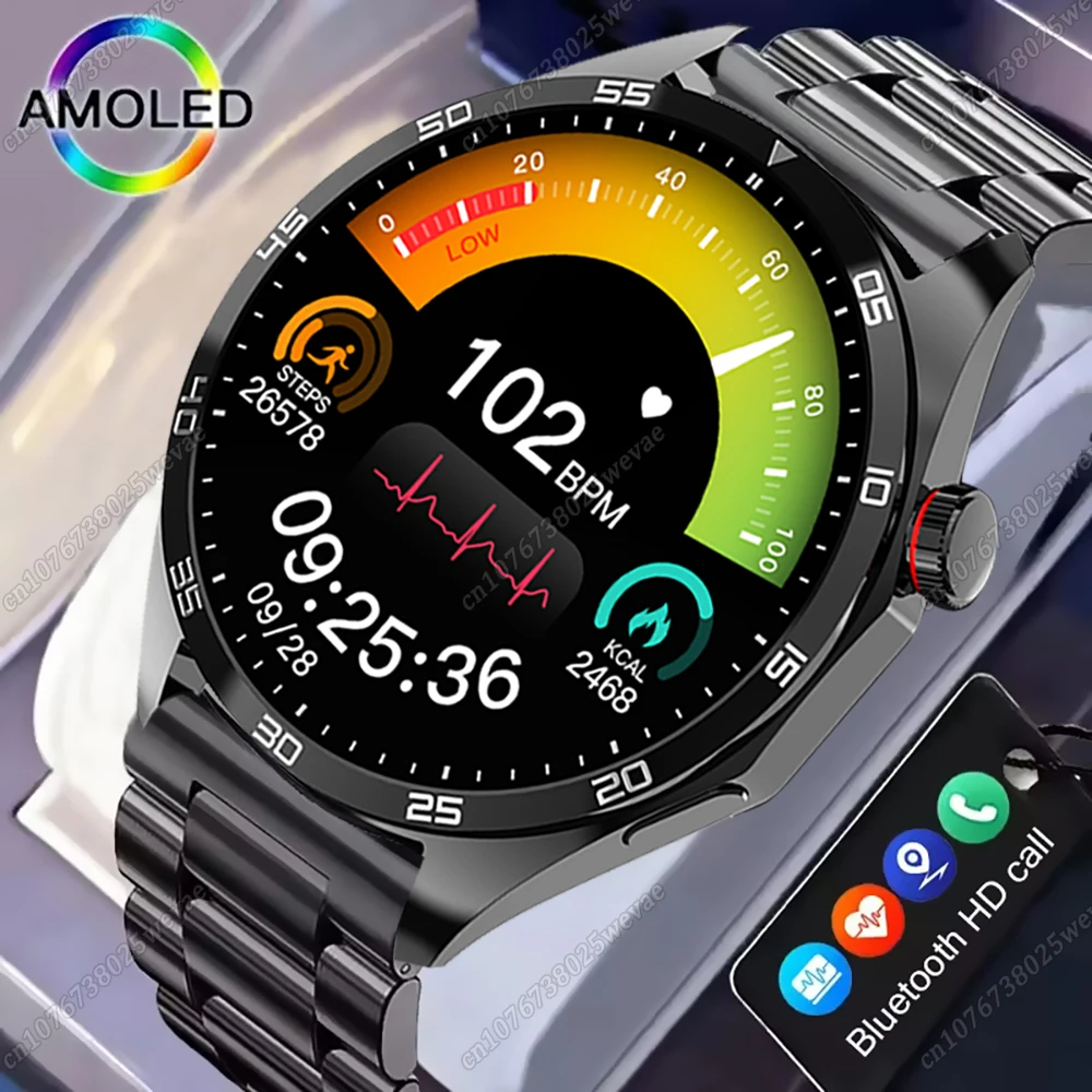 

New GPS Track Smart Watch Men 412*412 AMOLED Screen Bluetooth Call Fitness IP68 Waterproof Health Monitor Man Smartwatches 2025