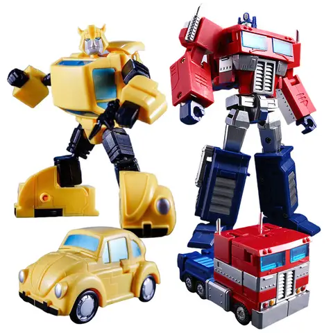 BBK GT05 변환 장난감 G1 Optimus Prime 딱정벌레 범블비 액션 피규어 클래식 변형 로봇 장난감