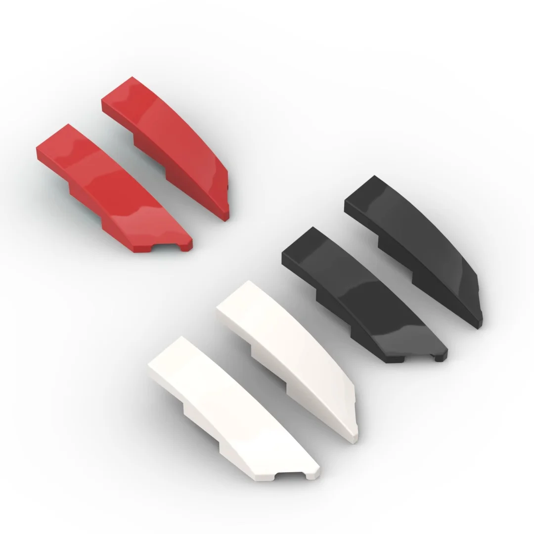 10PCS  Small particle building block accessories Slope Curved 1 x 4 5414 with Stud Notch Right 5415 with Stud Notch Left