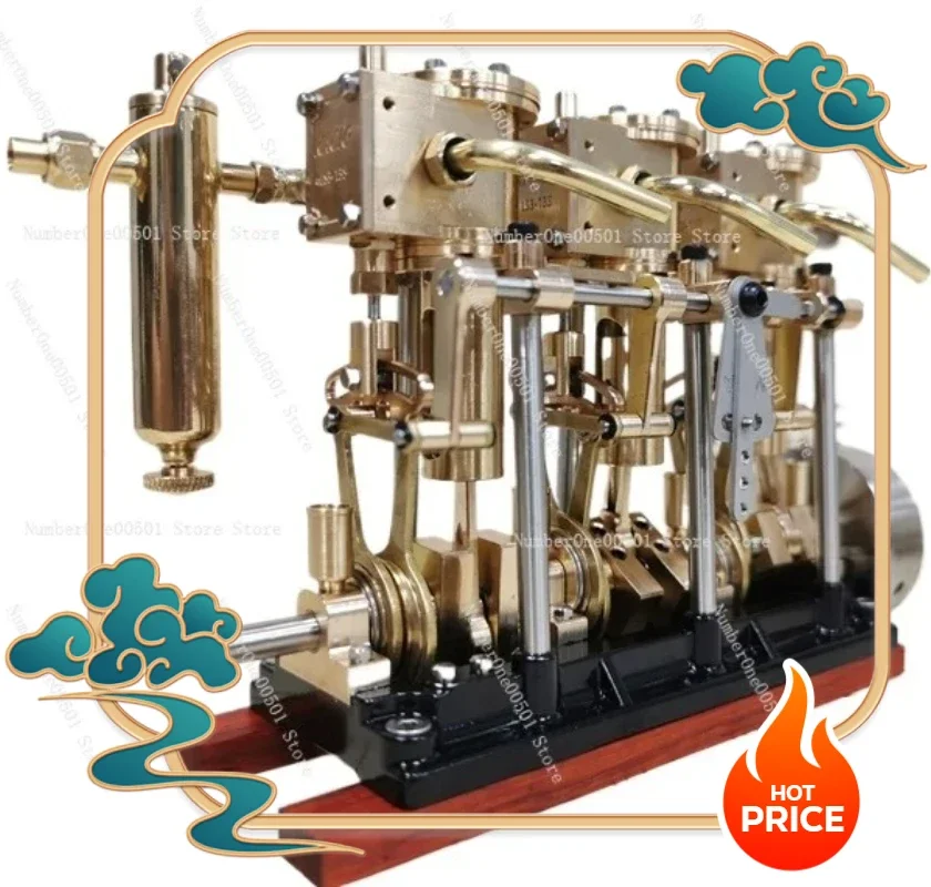 Three Cylinder Steam Engine High Torque Model Marine Engine for Steam Boat