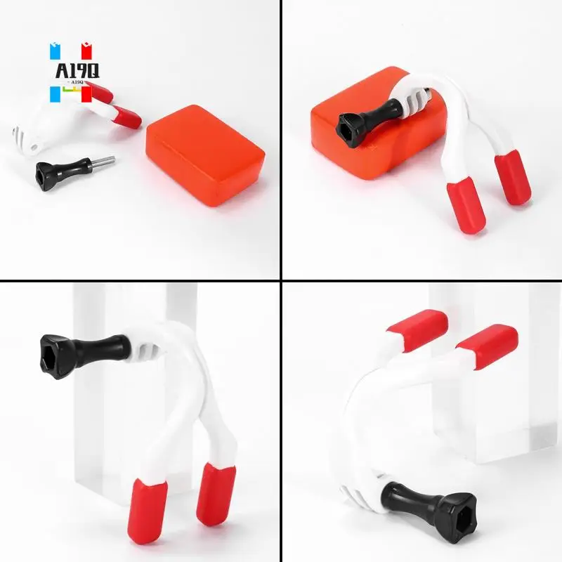 A19Q-For Go Pro Accessories Mouth Mount Set Surf Braces Connector Surfing For Gopro Hero 6 5 4 3+ For SJ4000 For Xiaomi VP409