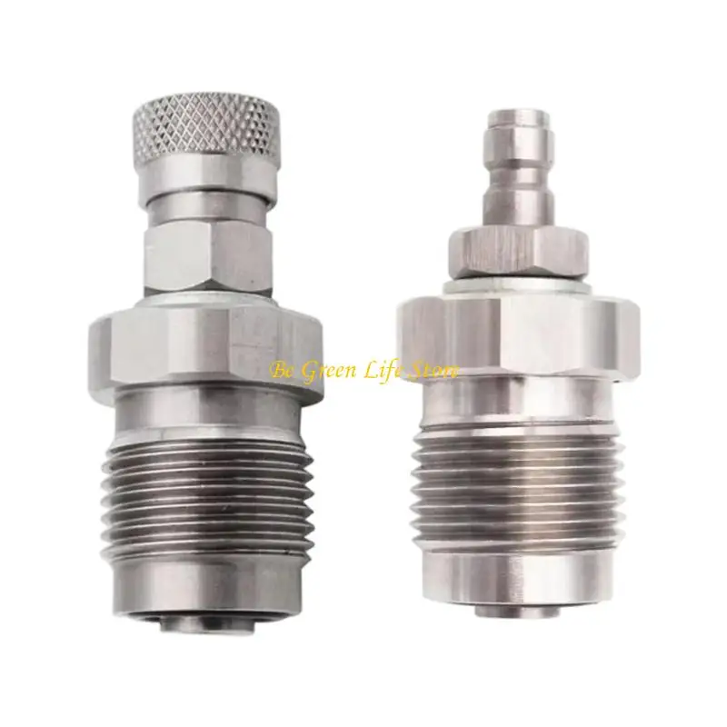 

M7DF Quick Connecting Sodas Machine Coupler Inflatable Gas Transfer Adapter Filling Converter Metal Texture for Easy Setup
