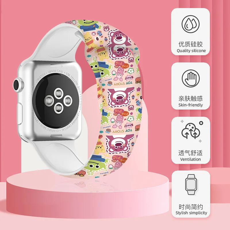 Disney Pixar Toy Story Anime Strap for Apple Watch Band 1 2 3 4 5 6 7 8 Se Silicone Smartwatch IWatch Watchband 38/40/41MM Gift