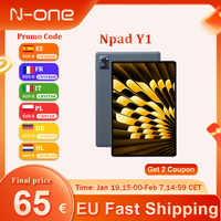 N-ONE NPad Y1 10.1Inch Tablet PC 4GB RAM+64GB ROM 1280*800 IPS Screen UNISOC Rockchip 3562 4-Cores Bluetooth 5.0 WIFI Android 13