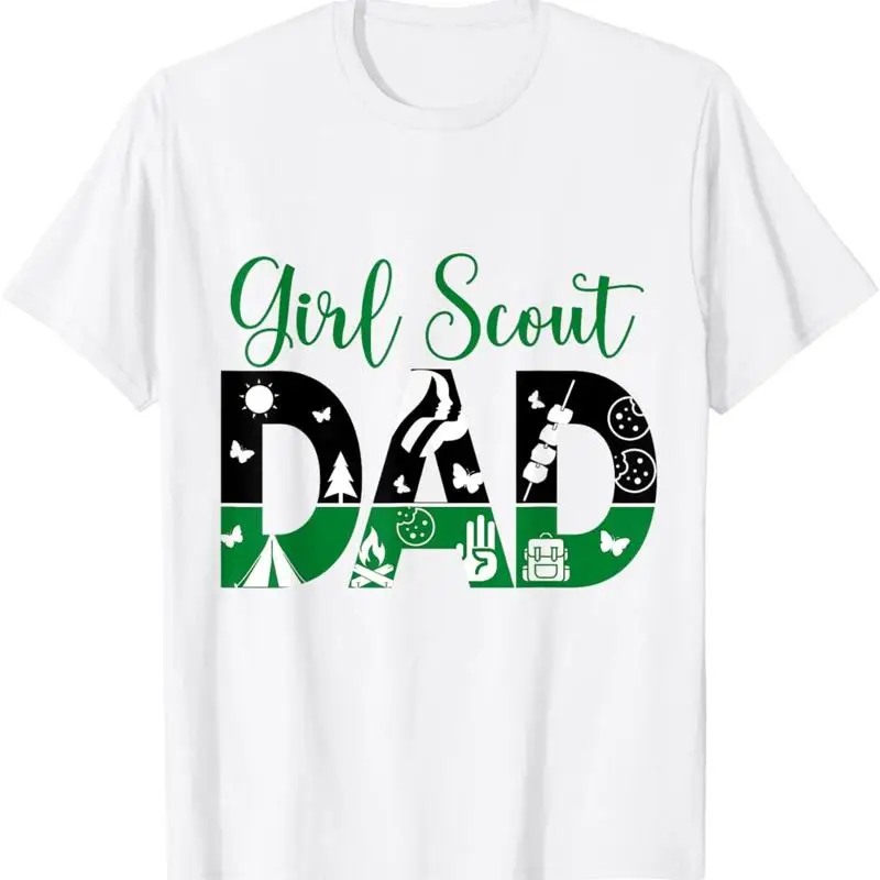 

Черно-зеленая футболка для кемпинга с печеньем для девочек