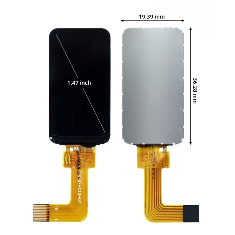 Modulo display LCD TFT ST7789 da 1,47 pollici, schermo a colori SPI ad angolo tondo 172x320 con connettore plug-in a 10 pin Modulo LCD piccolo