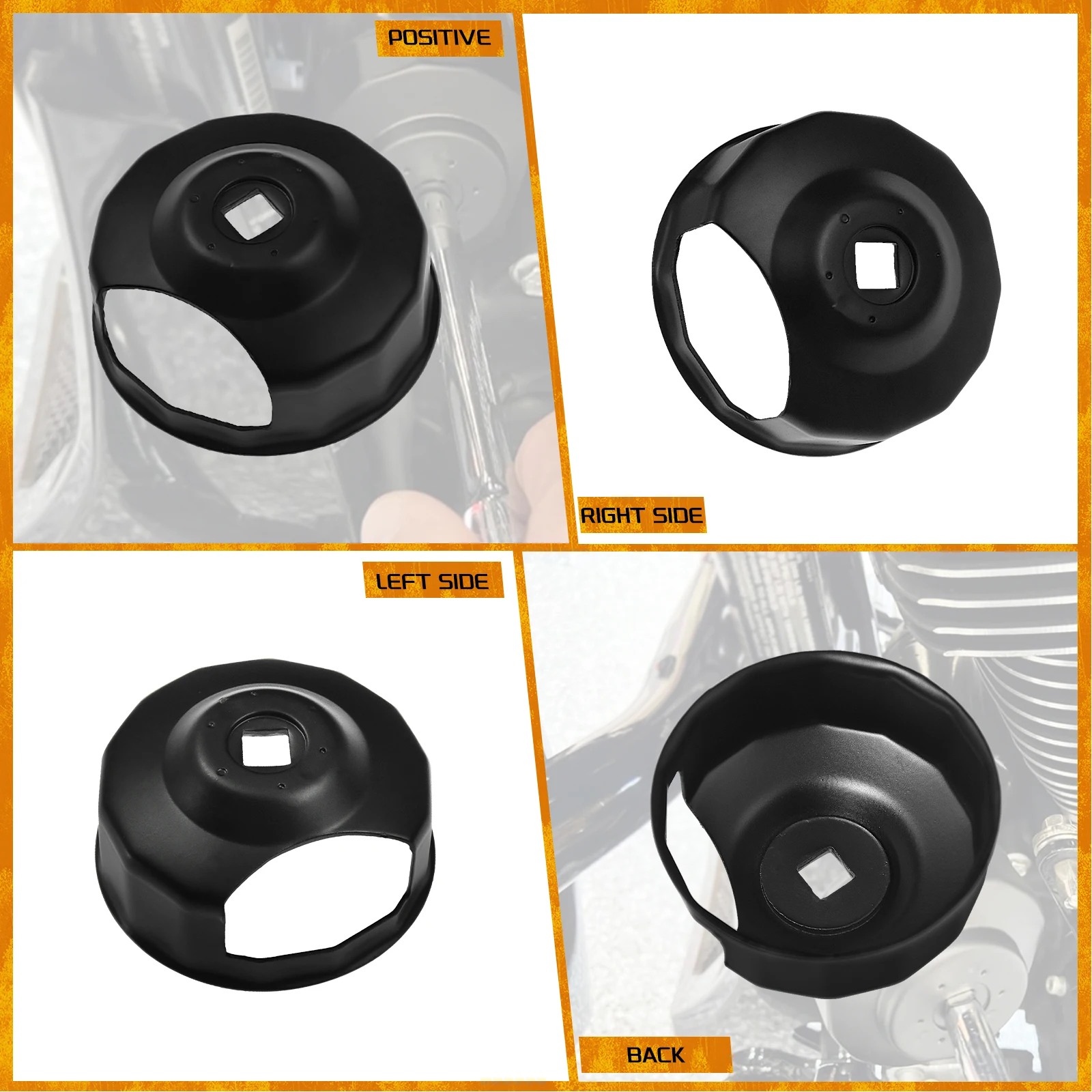 Motorcycle End Cap Style Oil Filter Wrench 76mm Black Steel For Harley Sportster 883 Touring Dyna Super Glide FXD Street Bob