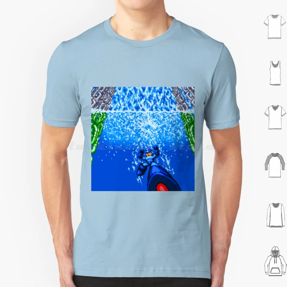 Megaman 2 Bubble Man Stage T Shirt 6xl Cotton Cool Tee Megaman 2 Stage Select Megaman 2 Rockman 2 Rockman Megaman Mega Man