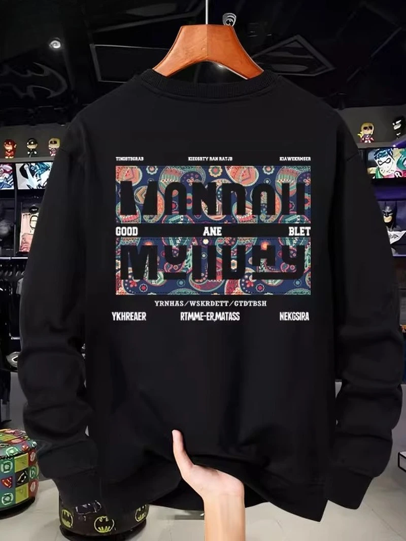 

2025 Autumn Winter Round-neck Hoodie Fashionable Letter Prints of High Quality High-end Luxury Is for Both Men and Women Top Y2k