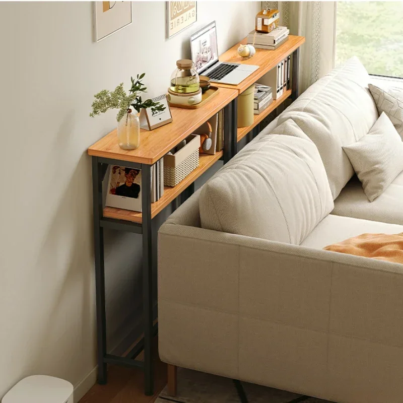 Rear Sofa Gap Table Narrow Side Table Multi-functional Living Room Long Partition Rack Bed Tail Storage Space-Saving Furniture