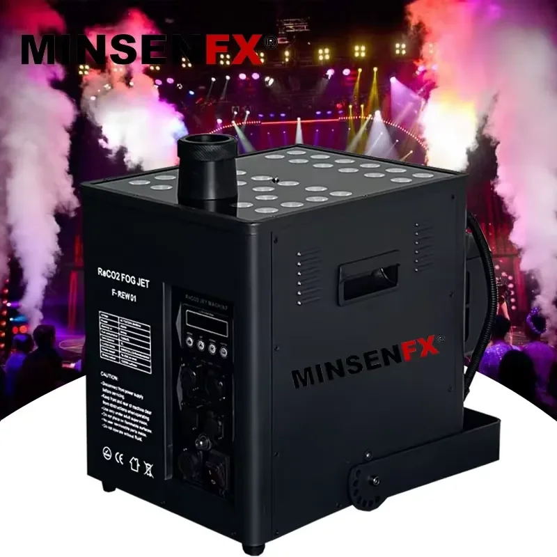 for MINSENFX Waterproof 18M Vertical Fog 4000w DMX Rgb Led Stage Co2 Jet Cannon Liquid Dj Smoke Machine for Parties Club